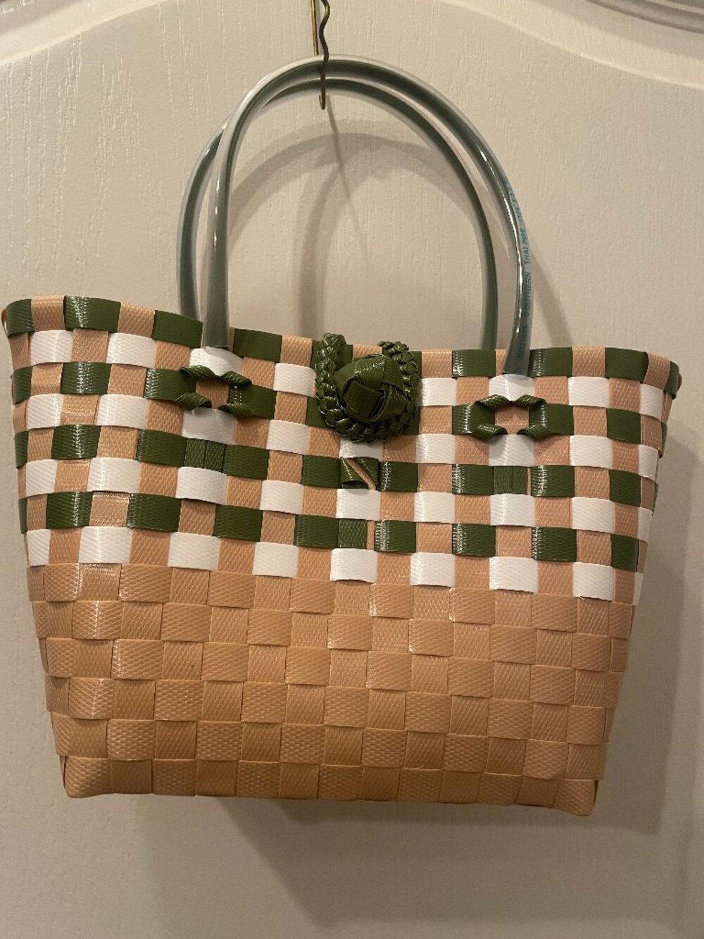 Hand Crafted Woven Plastic Tote